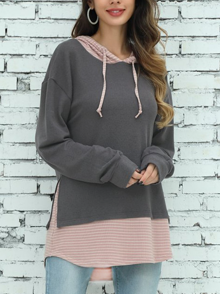 Casual Striped Sweatshirt Charcoal and pink striped hem hoodie, Light gray, Hoodies & Sweatshirts
Casual Striped Sweatshirt Charcoal and pink striped hem hoodie, Light gray, Hoodies & Sweatshirts