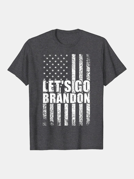 Let’s Go Brandon Letter Crew Neck Short Sleeve Shirts & Tops, Deep gray, Men's t-shirts
Let’s Go Brandon Letter Crew Neck Short Sleeve Shirts & Tops, Deep gray, Men's t-shirts