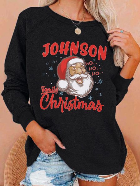 Black Crew Neck Loosen Cute Sweatshirt, Hoodies & Sweatshirts