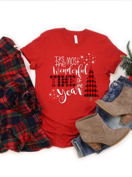 It’s The Most Wonderful Time Of This Year Casual Shirts & Tops, Red, T-shirts