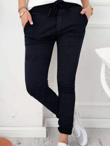 Solid Casual Cotton Blends Pants, Black, Pants
Solid Casual Cotton Blends Pants, Black, Pants