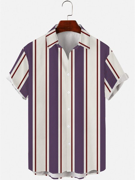 Mens Classic Striped Print Round Hem Loose Short Sleeve Shirts, White, Men's Floral shirt
Mens Classic Striped Print Round Hem Loose Short Sleeve Shirts, White, Men's Floral shirt