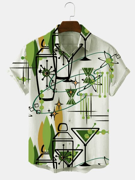 Short Sleeve Work Shirts & Tops, Green, Shirts & Blouse