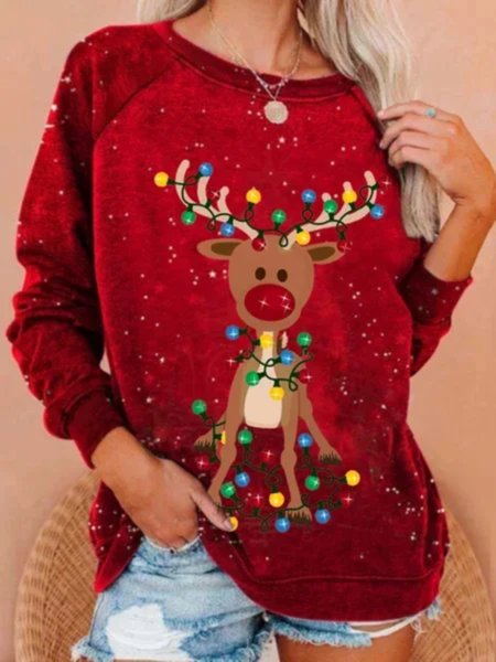 Christmas Xmas Long Sleeve Round Neck Printed Top Sweatshirt, Red, Hoodies & Sweatshirts
Christmas Xmas Long Sleeve Round Neck Printed Top Sweatshirt, Red, Hoodies & Sweatshirts