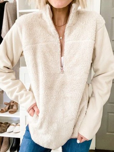 High Neck Fluff/Granular Fleece Fabric Sweatshirt, Apricot, Sweatshirts & Hoodies
High Neck Fluff/Granular Fleece Fabric Sweatshirt, Apricot, Sweatshirts & Hoodies