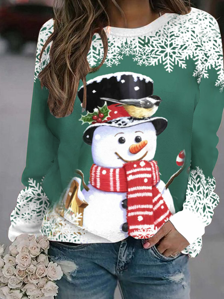 Christmas Snowman Crew Neck Loosen Sweatshirts, Green, Sweatshirts & Hoodies
Christmas Snowman Crew Neck Loosen Sweatshirts, Green, Sweatshirts & Hoodies