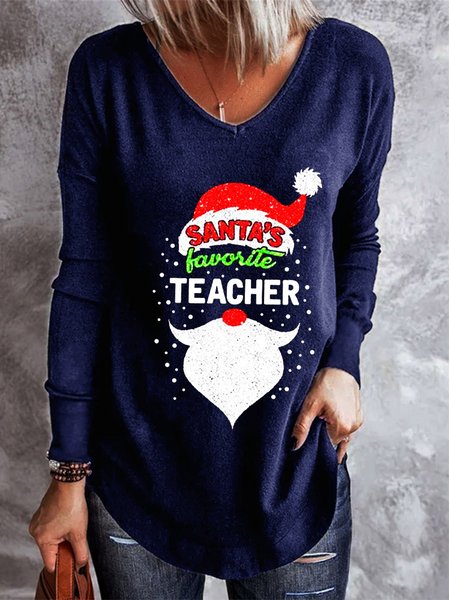 Santa’s Favorite Teacher Merry Christmas Long sleeve top, Deep blue, Hoodies&Sweatshirts
Santa’s Favorite Teacher Merry Christmas Long sleeve top, Deep blue, Hoodies&Sweatshirts