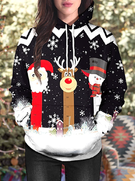 Christmas Snowman Cute Loosen Hooded Sweatshirt, Black, Sweatshirts & Hoodies
Christmas Snowman Cute Loosen Hooded Sweatshirt, Black, Sweatshirts & Hoodies