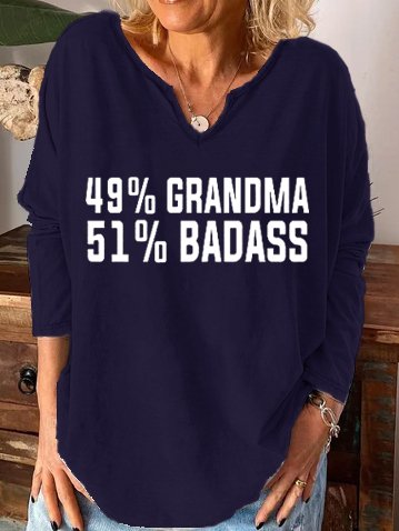49% Grandma 51% Badass Women's Shirts & Tops, Dark blue, Hoodies&Sweatshirts