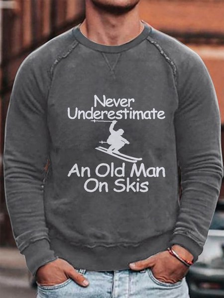 Never Underestimate An Old Man Graphic Long Sleeve Casual sweatshirt, Gray, Sweater
Never Underestimate An Old Man Graphic Long Sleeve Casual sweatshirt, Gray, Sweater