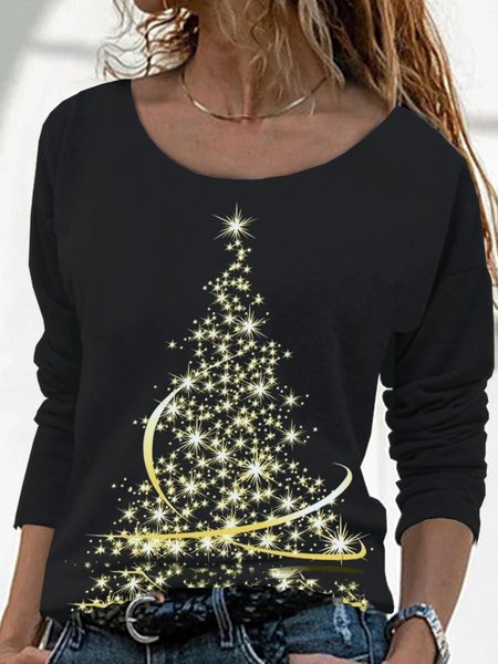 Christmas Xmas Long Sleeve Round Neck Plus Size Printed Tops T-shirts, Black, T-Shirts
Christmas Xmas Long Sleeve Round Neck Plus Size Printed Tops T-shirts, Black, T-Shirts
