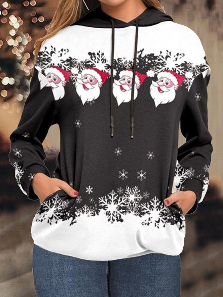 Casual Hooded Loosen Christmas Snowman Sweatshirt, Black-white, Sweatshirts & Hoodies
Casual Hooded Loosen Christmas Snowman Sweatshirt, Black-white, Sweatshirts & Hoodies
