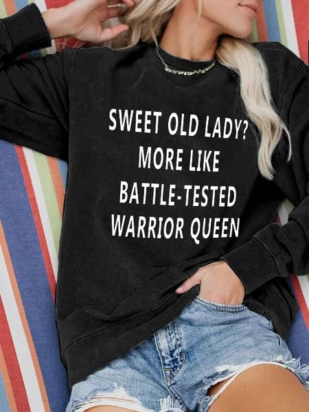 Crew Neck Off Shoulder Sweatshirt, Black, Hoodies & Sweatshirts