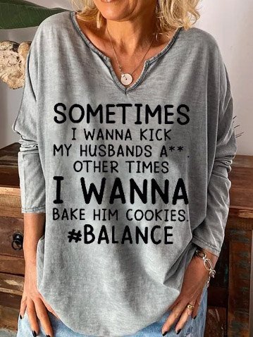 Good Wife Women's Long Sleeve T-shirt, Gray, Long sleeves