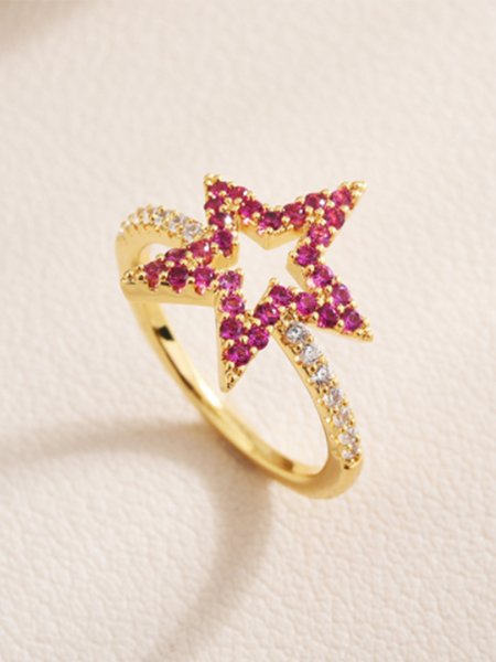 Lady Star Ring, As picture, Rings