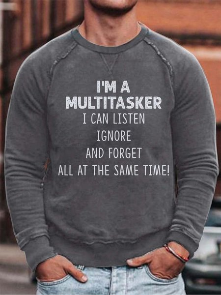 I'm A Multitasker Cotton Blends Casual Crew Neck Sweatshirt, Gray, Hoodies&Sweatshirts
I'm A Multitasker Cotton Blends Casual Crew Neck Sweatshirt, Gray, Hoodies&Sweatshirts