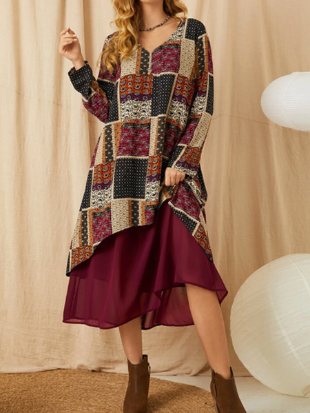 Loosen Boho Dresses Flowy dress with bohemian pattern chiffon hem, Wine red, Boho dresses
Loosen Boho Dresses Flowy dress with bohemian pattern chiffon hem, Wine red, Boho dresses