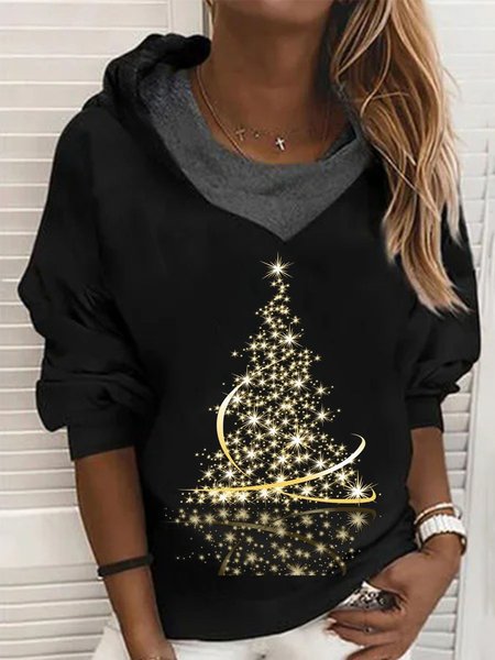 Casuale cappuccio Allentare Stampato Felpa, Come immagine, Hoodies & Sweatshirts