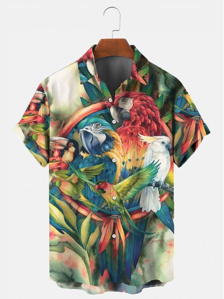 Vacation Short Sleeve Animal Shirts & Tops, As picture, Men's Floral shirt
Vacation Short Sleeve Animal Shirts & Tops, As picture, Men's Floral shirt