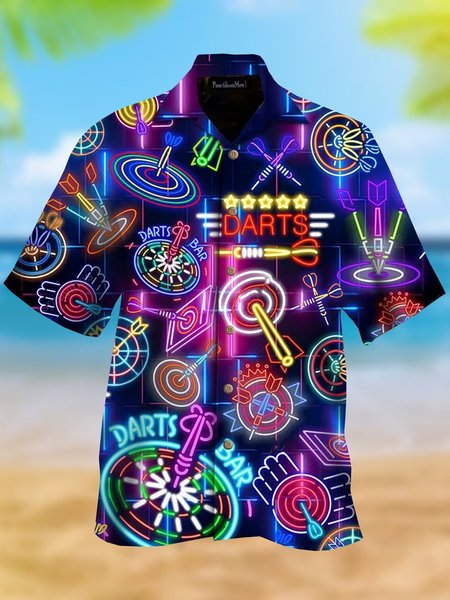 Mens Darts Game Casual Breathable Short Sleeve Hawaiian Shirts, Black, Men's Floral shirt
Mens Darts Game Casual Breathable Short Sleeve Hawaiian Shirts, Black, Men's Floral shirt