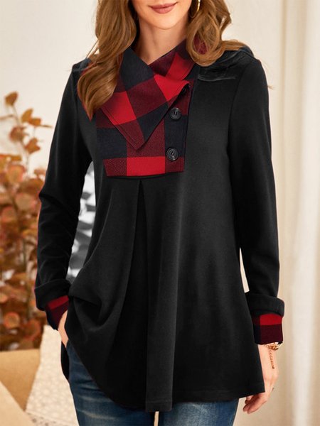 Women's Long Sleeve Button Lapel Pullover Tunic Swing Sweatshirt, Black, Long sleeve tops
Women's Long Sleeve Button Lapel Pullover Tunic Swing Sweatshirt, Black, Long sleeve tops