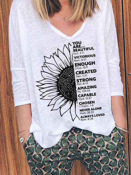 Letter Floral Casual Cotton Blends Casual Shirts & Tops, White, Long sleeve tops
Letter Floral Casual Cotton Blends Casual Shirts & Tops, White, Long sleeve tops