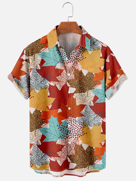 Mens Tropical Leaves Print Casual Breathable Chest Pocket Short Sleeve Hawaiian Shirts, Red, Men's Floral shirt
Mens Tropical Leaves Print Casual Breathable Chest Pocket Short Sleeve Hawaiian Shirts, Red, Men's Floral shirt