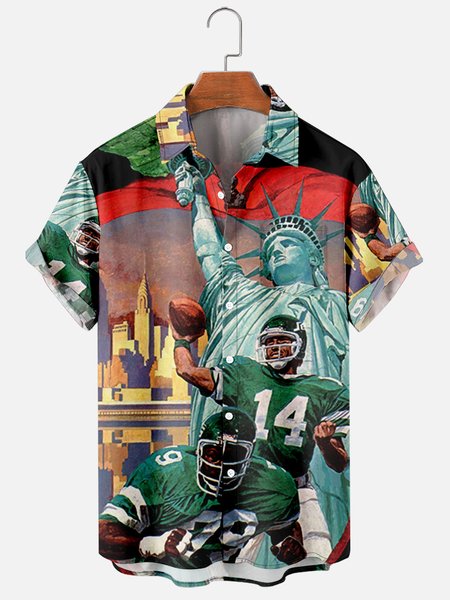 Mens Goddess of Victory Super Bowl Rugby Print Casual Breathable Chest Pocket Short Sleeve Hawaiian Shirts, Green, Men's Floral shirt
Mens Goddess of Victory Super Bowl Rugby Print Casual Breathable Chest Pocket Short Sleeve Hawaiian Shirts, Green, Men's Floral shirt