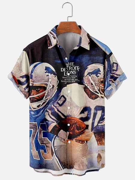 Mens Detroit Lions NFL Football Print Casual Breathable Chest Pocket Short Sleeve Hawaiian Shirts, Blue, Men's Floral shirt
Mens Detroit Lions NFL Football Print Casual Breathable Chest Pocket Short Sleeve Hawaiian Shirts, Blue, Men's Floral shirt