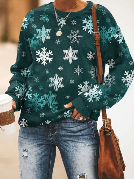 Casual Loosen Off Shoulder Snowflake Print Sweatshirt, Green, Sweatshirts & Hoodies
Casual Loosen Off Shoulder Snowflake Print Sweatshirt, Green, Sweatshirts & Hoodies