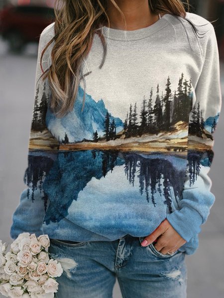 Casual Landscape Painting Print Original Sweatershit, As picture, Hoodies&Sweatshirts
Casual Landscape Painting Print Original Sweatershit, As picture, Hoodies&Sweatshirts