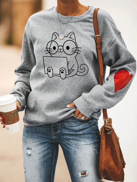 Classic Computing Cat Graphic Raglan Sleeve Casual Pullover Sweatshirt, Gray, Sweatshirts & Hoodies
Classic Computing Cat Graphic Raglan Sleeve Casual Pullover Sweatshirt, Gray, Sweatshirts & Hoodies