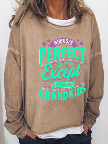Proud grandma's fun text print round neck long sleeve sweatshirt, Light brown, Hoodies&Sweatshirts
Proud grandma's fun text print round neck long sleeve sweatshirt, Light brown, Hoodies&Sweatshirts