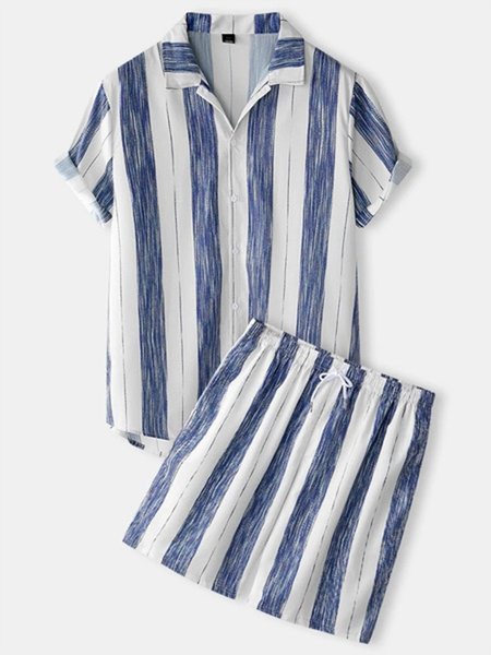 Vacation Short Sleeve Suits, As picture, Men's sets