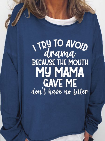 I Try To Avold Drama Funny Novelty Loosen Casual Sweatshirt, Dark blue, Hoodies&Sweatshirts
I Try To Avold Drama Funny Novelty Loosen Casual Sweatshirt, Dark blue, Hoodies&Sweatshirts