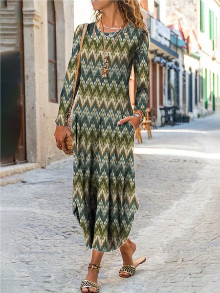 Casuale In forma e FlareX Girocollo Abito, Multicolore, Maxi Dresses
Casuale In forma e FlareX Girocollo Abito, Multicolore, Maxi Dresses