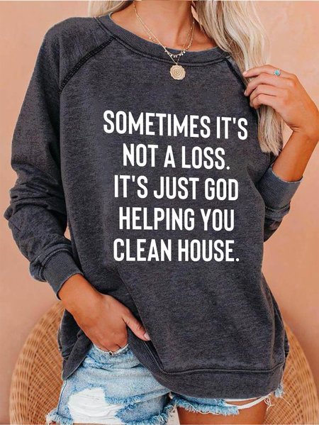 Funny text print round neck long-sleeved sweatshirt, Deep gray, Hoodies&Sweatshirts
Funny text print round neck long-sleeved sweatshirt, Deep gray, Hoodies&Sweatshirts