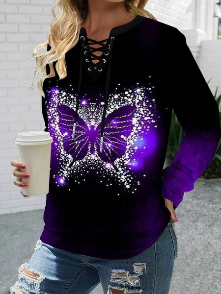 Casual Long Sleeve Plus Size Printed Tops Sweatshirts, Purple, Hoodies & Sweatshirts
Casual Long Sleeve Plus Size Printed Tops Sweatshirts, Purple, Hoodies & Sweatshirts