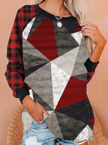 Multicolor Geometric Print Casual Vacation Round Neck Long Sleeve Sweatshirt, Sweatshirts & Hoodies
Multicolor Geometric Print Casual Vacation Round Neck Long Sleeve Sweatshirt, Sweatshirts & Hoodies