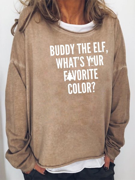 Buddy the Elf Sweatshirt, Khaki, Hoodies&Sweatshirts