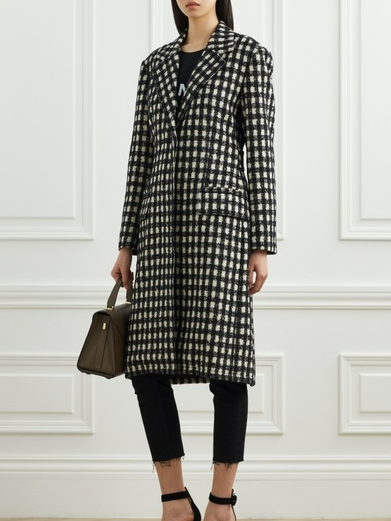 GridLapel Regular Fit Outerwear, As picture, Coats