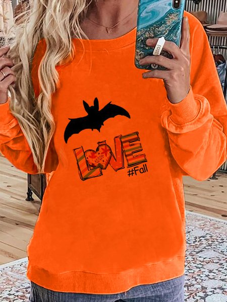 LOVE FALL# Halloween Print Round Neck Long Sleeve Casual Sweatshirt, Orange, Sweatshirts & Hoodies
LOVE FALL# Halloween Print Round Neck Long Sleeve Casual Sweatshirt, Orange, Sweatshirts & Hoodies