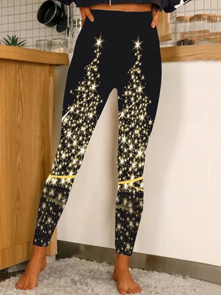 Shiny Christmas Tree Women's Legging, As picture, Leggings