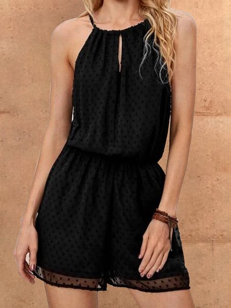 Plain Tie Neck Dresses, Black, Casual Dresses