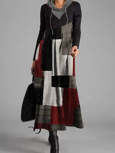Hooded Geometric Color Block Cotton Blends Midi Dresses, Multicolor, Maxi Dresses
Hooded Geometric Color Block Cotton Blends Midi Dresses, Multicolor, Maxi Dresses