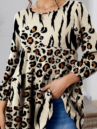Leopard Loosen Vintage Bishop Sleeve Shirts & Tops, Khaki, Long sleeve tops
Leopard Loosen Vintage Bishop Sleeve Shirts & Tops, Khaki, Long sleeve tops