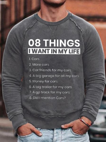 Car's fun text printing round neck long-sleeved sweatshirt, Gray, Hoodies&Sweatshirts
Car's fun text printing round neck long-sleeved sweatshirt, Gray, Hoodies&Sweatshirts