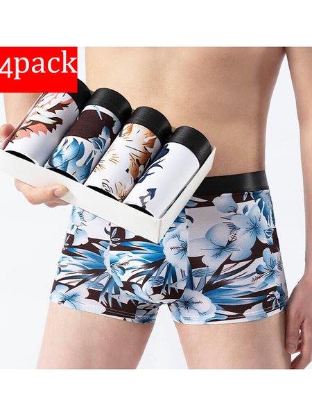 4-piece Set Of Men's Floral Pattern Breathable Briefs, As picture, Underwear & Socks
4-piece Set Of Men's Floral Pattern Breathable Briefs, As picture, Underwear & Socks