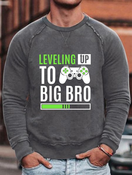 Leveling Game Men's sweatshirt, Gray, Hoodies&Sweatshirts