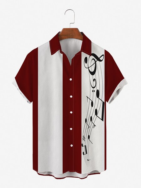 Mens Music Sheet Note Print Casual Breathable Loose Short Sleeve Bowling Shirts, Red, Men's Floral shirt
Mens Music Sheet Note Print Casual Breathable Loose Short Sleeve Bowling Shirts, Red, Men's Floral shirt
